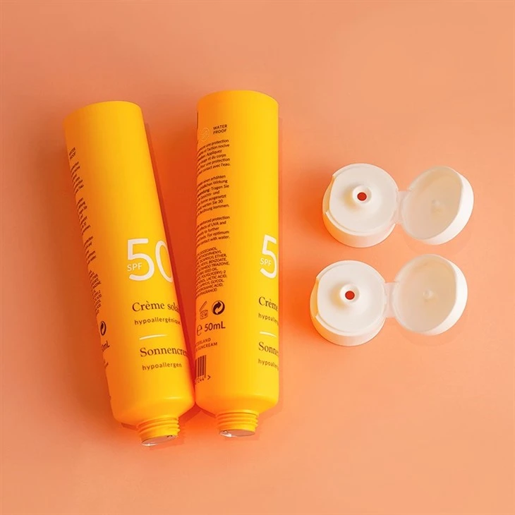 50ml Silkscreen Printing Cosmetic Plastic PE Squeeze Skincare Container Sunscreen Cream Packaging Tube